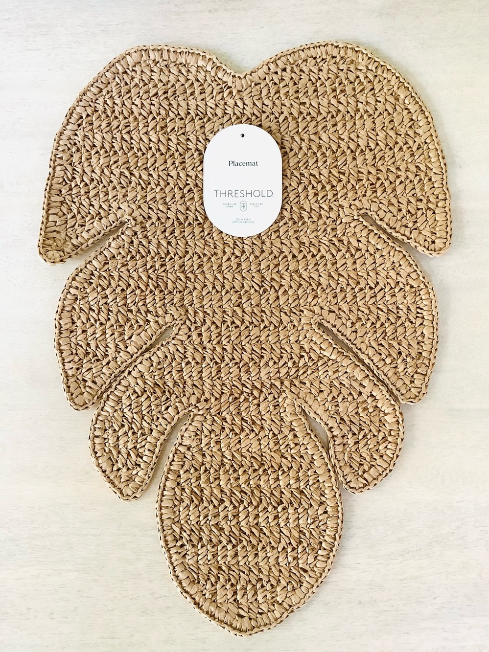 Set of 2 Threshold Woven Leaf Placemats